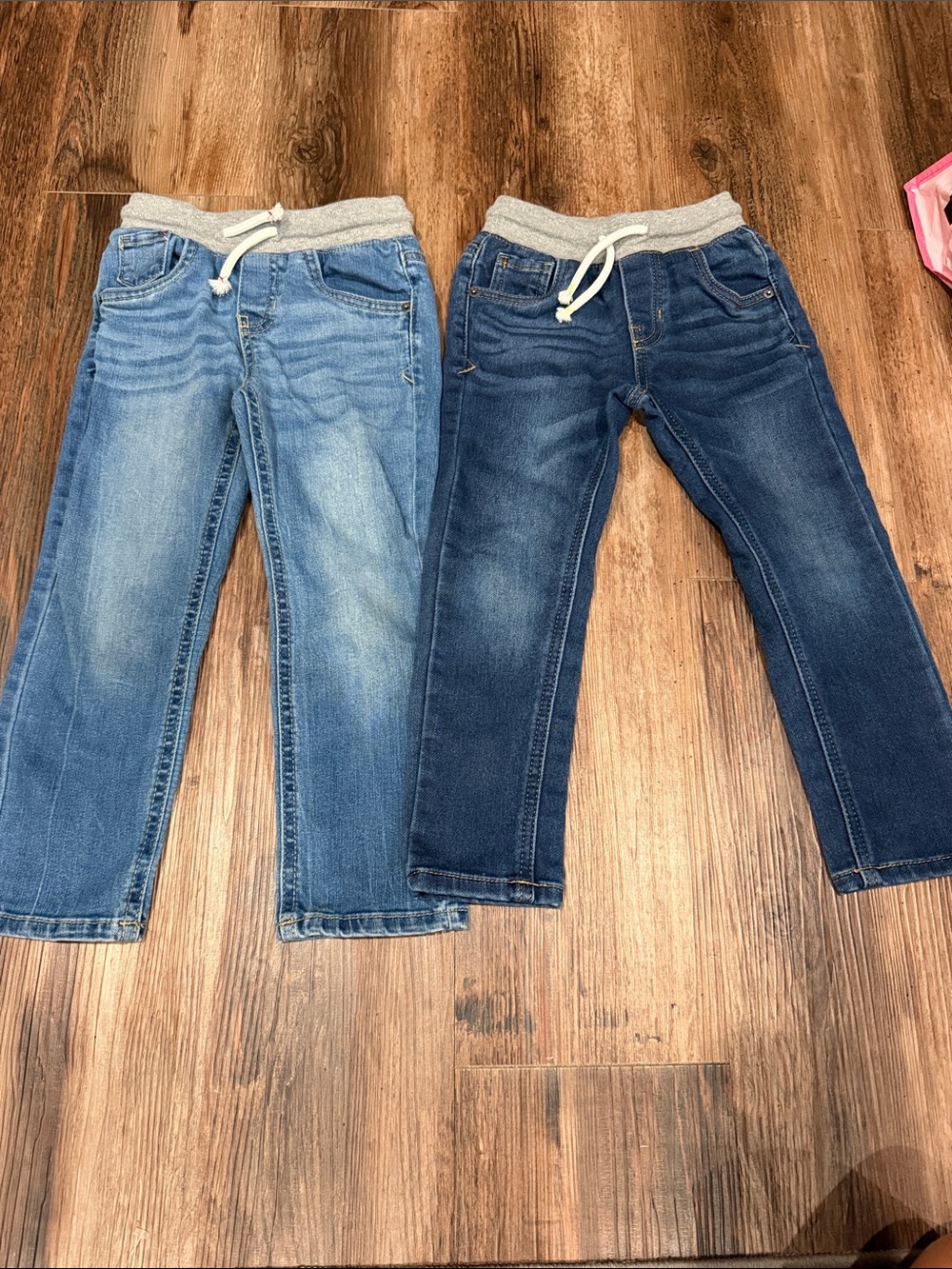Cat & Jack Two-Tone Pull-On Jeans - Light Blue & Dark Blue